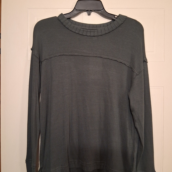 Wonderly Sweaters - Wonderly Slate Gray Long Sleeve Top
